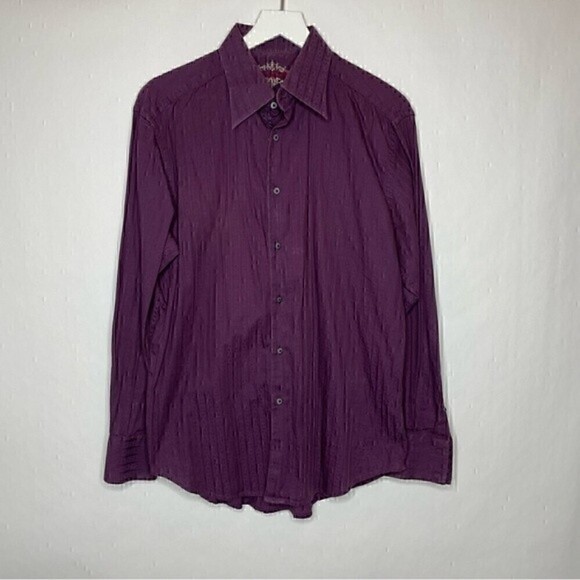 Robert Graham Men's Purple Button Down Long Sleeve Shirt - Picture 1 of 2